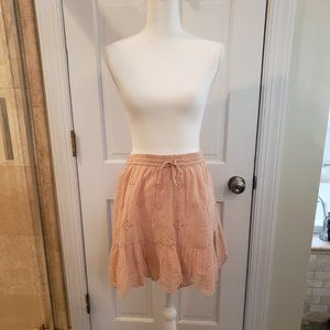Aerie Eyelet Skirt, Peachy Tan Color NWT